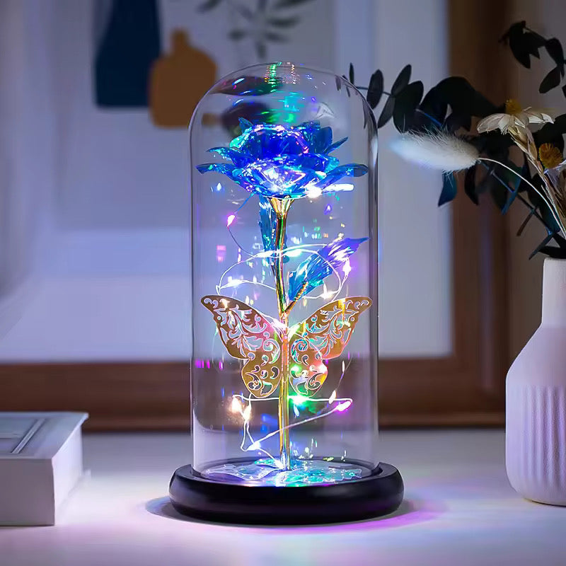 The Butterfly Dome Enchanted Rose Lamp